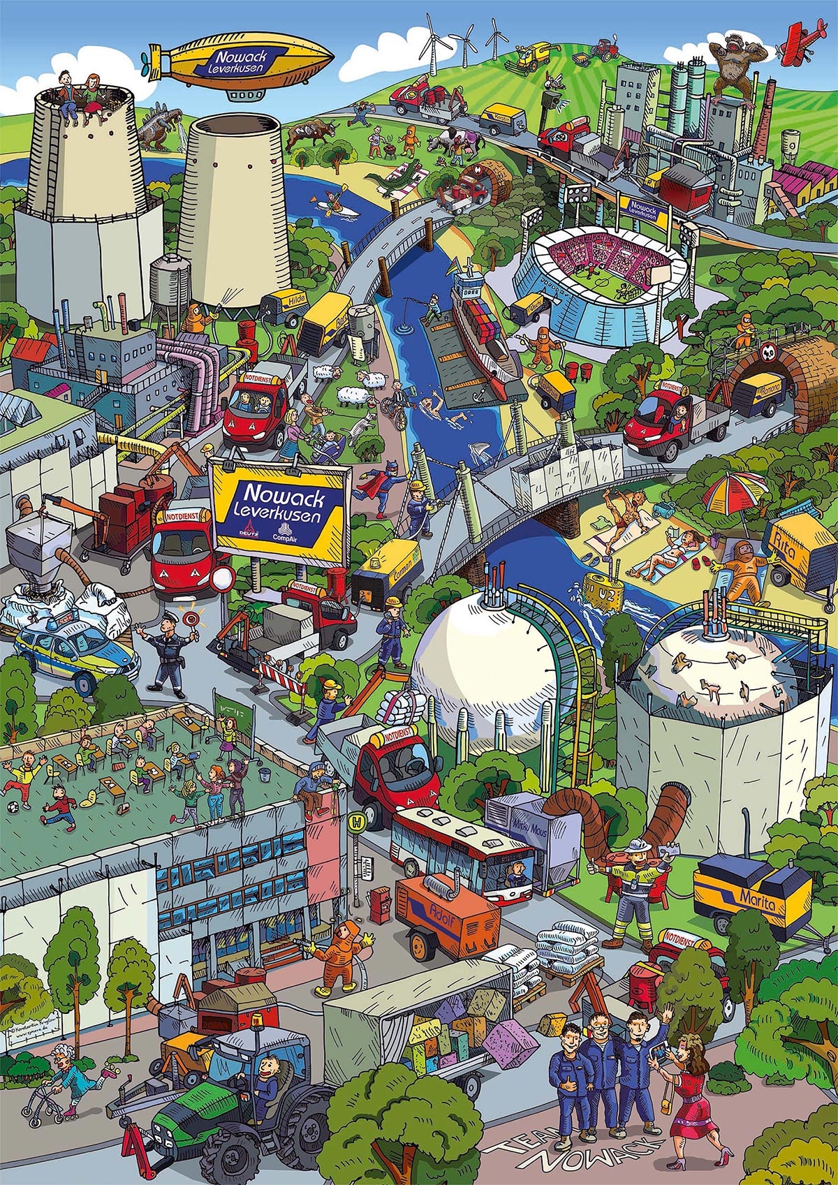 Alles drauf, alles drin! Die Wimmelwelt der Hans Nowack GmbH & Co. KG