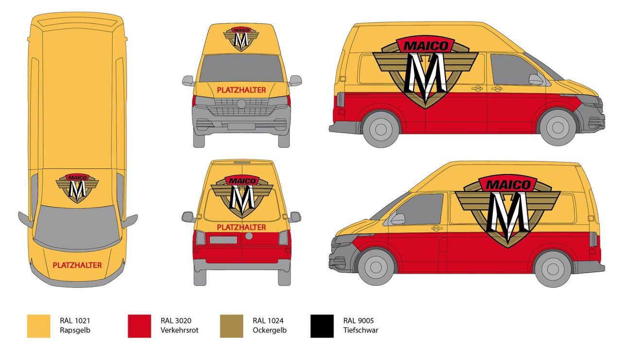 Blickfang im MAICO-Motorsport: MACO-Transporter von Peter Vagt